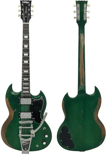 Vintage Vs6pu0005 Proshop Einzigartige Heavy Abgenutzte Racing-Grün Elektrische Gitarre