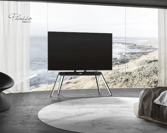 Fitueyes Picasso Ft88 White Floor Standing TV Stand 65"-88"