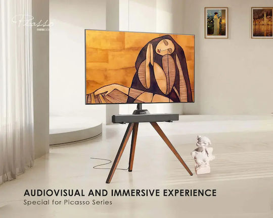 Fitueyes Picasso Soundbar Halter Schwarz Lautsprecherständer Fernseherständer Picasso