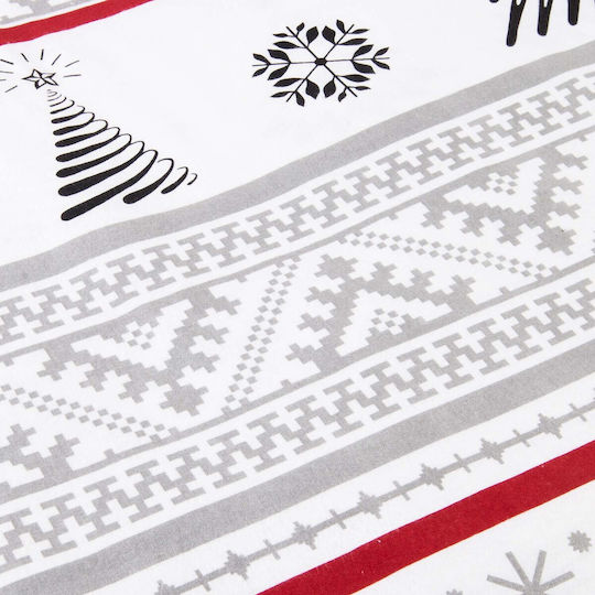 Darymex Darymex Set Duvet Cover Christmas Trees Cotton 160x200cm Single with Pillowcase Grey