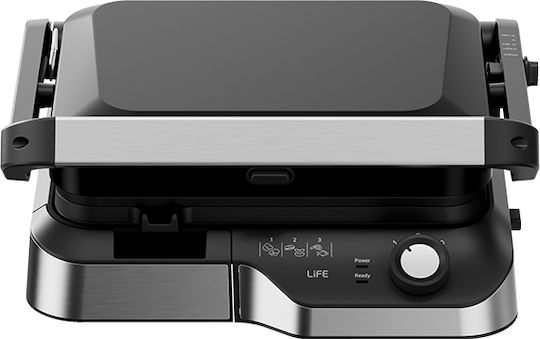Life Sirloin Sandwich Maker with Non-Stick Removable Plates for 2 Toasts 2180W Black