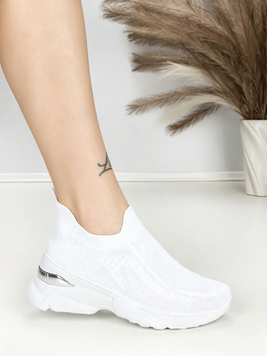 Adidași Flatforms Pentru Femei Albi