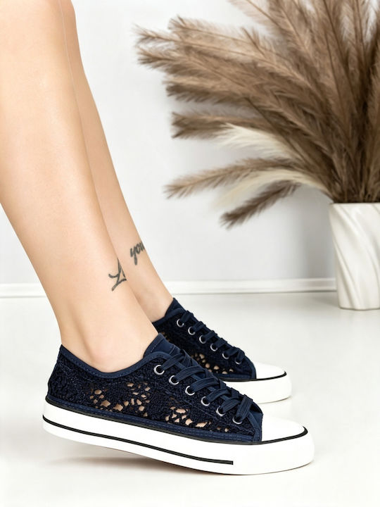 Adidași Flatforms Pentru Femei Albastru Navy