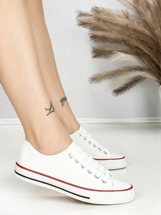 Adidași Flatforms Pentru Femei Albi