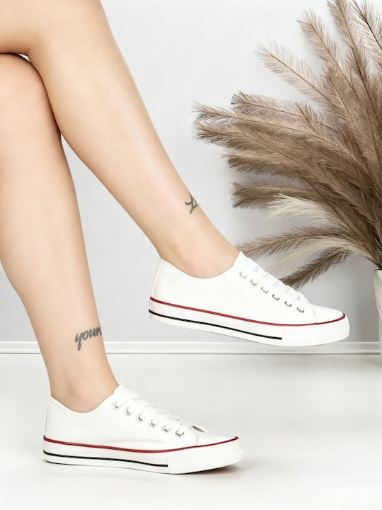 Adidași Flatforms Pentru Femei Albi