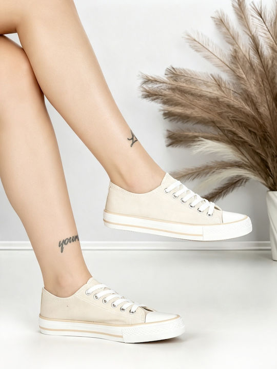 Adidași Flatforms Pentru Femei Bej