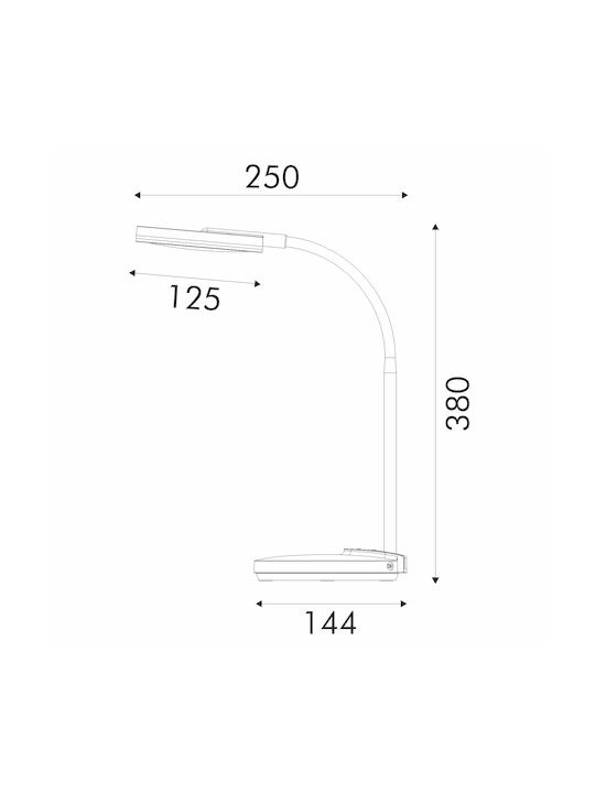 Aca LED Office Lamp in White Colour