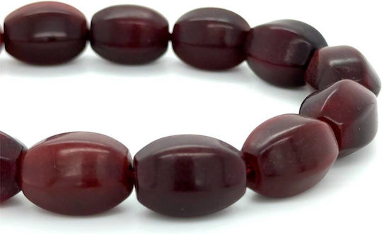Kompologadiko Worry Beads with 21 Beads Made of Red Horn