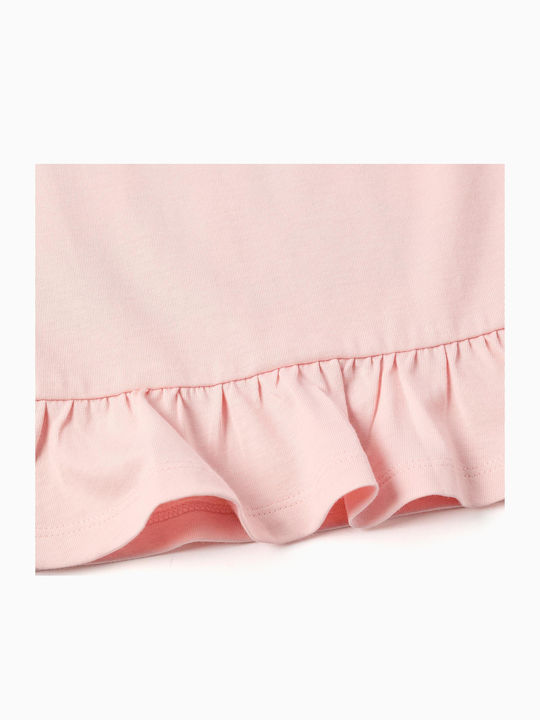 Kids Long-Sleeved Pink Blouse Stitch