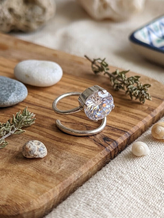 Grekas Damenring mit Steinen aus Silber Grekas Damenring mit Steinen aus Silber