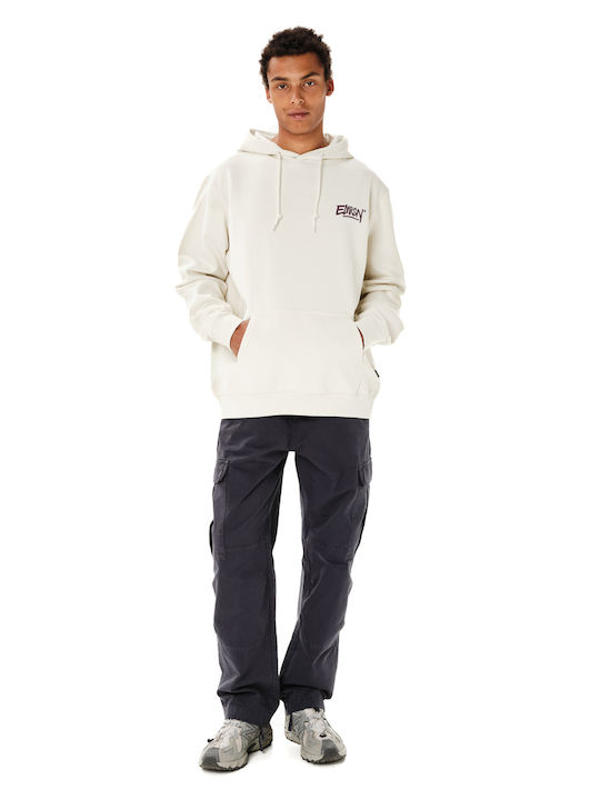 Herren Sweatshirt mit Kapuze Clay Weiß