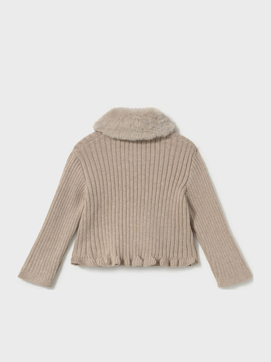 Kinder-Strickjacke Braun Mix
