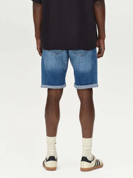 Men's Denim Shorts Mid Blue Denim