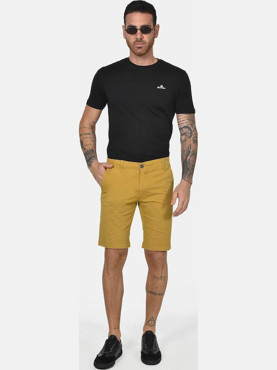 Pantaloni Scurti Barbati Chino Muștar