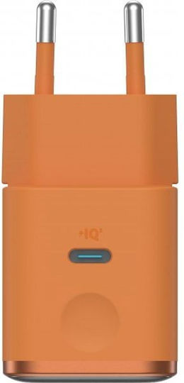 Anker Wireless Charger with USB-C Port and USB-C Cable 45W Power Delivery Orange (Nano Display)