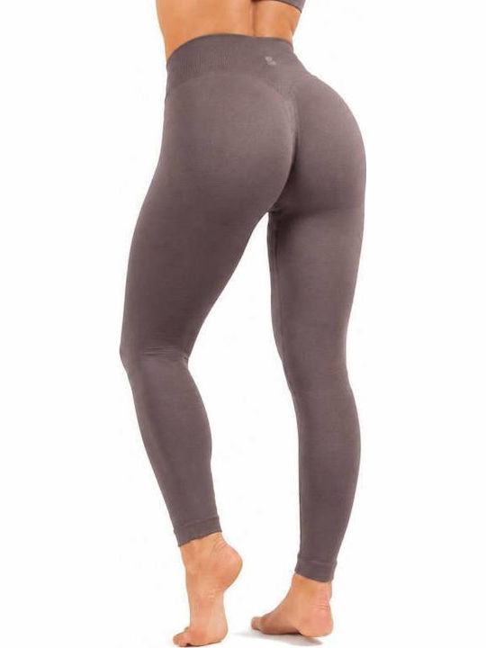 Training Women's Leggings High Waist & Push Up Brown Mauve
