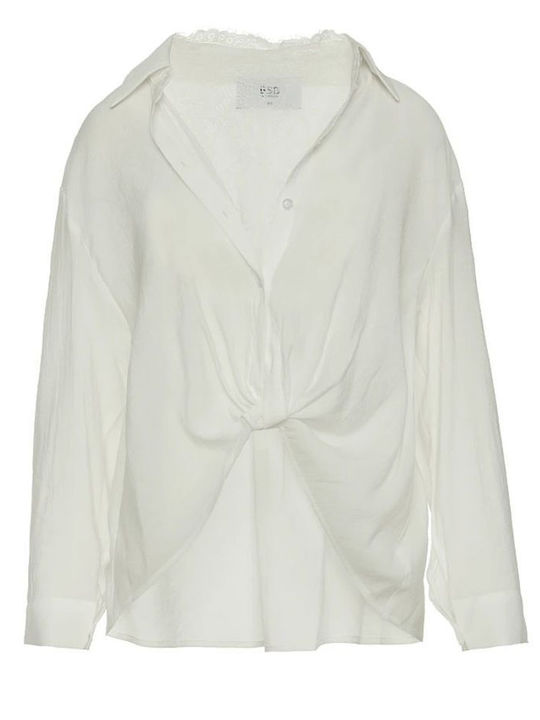 Long Sleeve Women's Shirt Off White