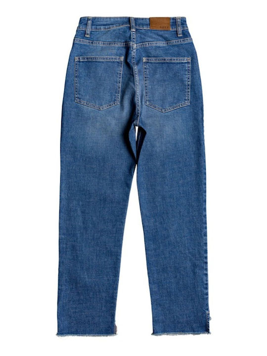 Pantaloni Jean Dama Cu Talie Înaltă Cu Croială Relaxed