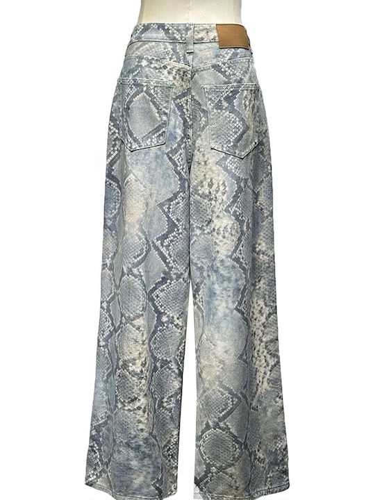 Damen Jeans Hose in Entspannt Passform P16027-Blau