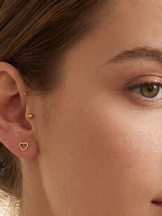 Grekas Silver Gold Plated Stud Earrings Grekas Silver Gold Plated Stud Earrings