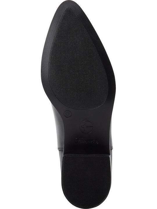 Leder Damen Chelsea-Stiefel Schwarz