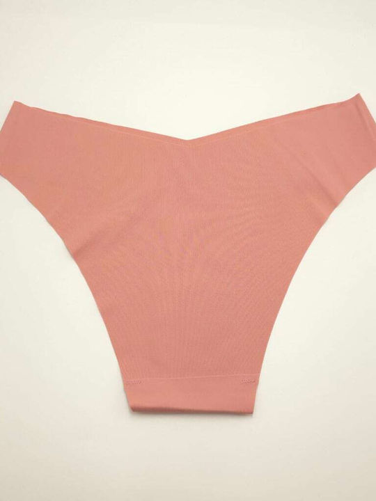 High Waist Women's Seamless Pink Slip