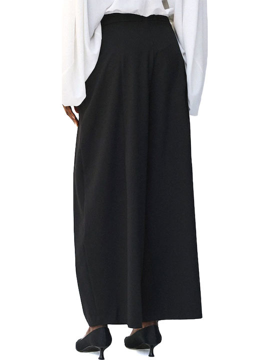 Access Women's High Rise Fabric Pantaloons Wide Black