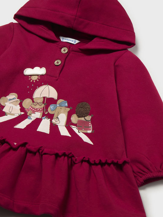 Mädchenkleid Burgundisch