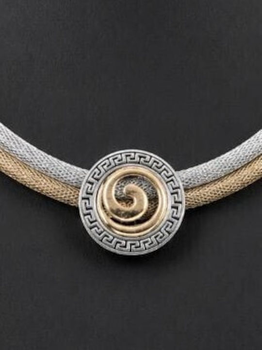 Liva Fashion Double Geometric Gold Plated Necklace