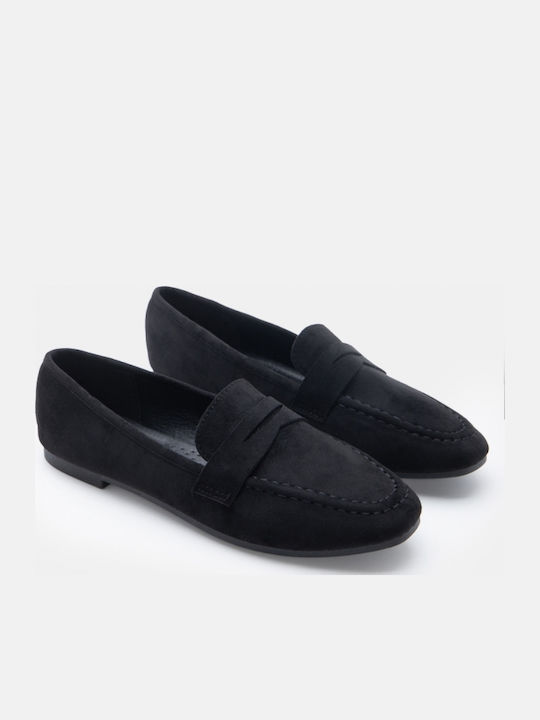 Mocasini Dama Loafers În Culoare Neagră