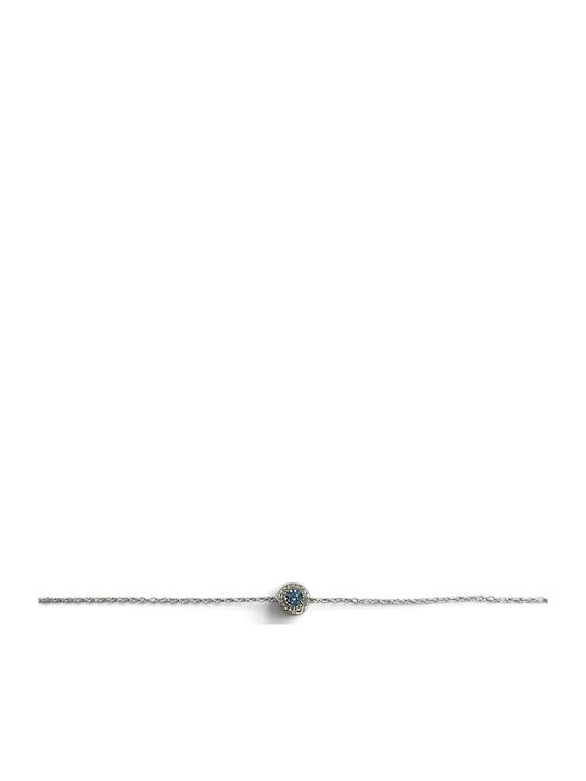 Women's Bracelet Rosette Made of Silver with Zircon