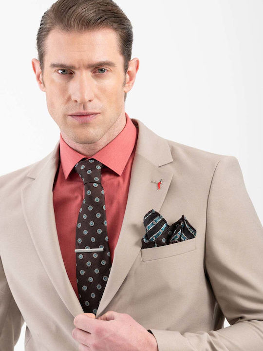 Men's Suit with Slim Fit Beige