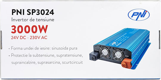 PNI Invertor Auto 3000W pentru Conversie 24V DC în 230V AC