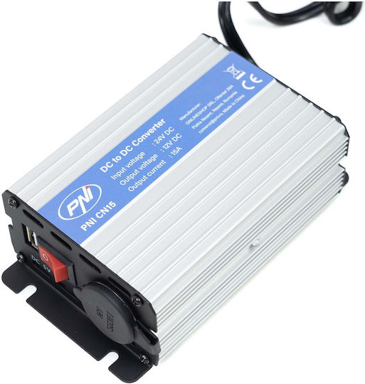 Pni Cn15 Voltage Converter 24V 12V 180W 15A Usb Port