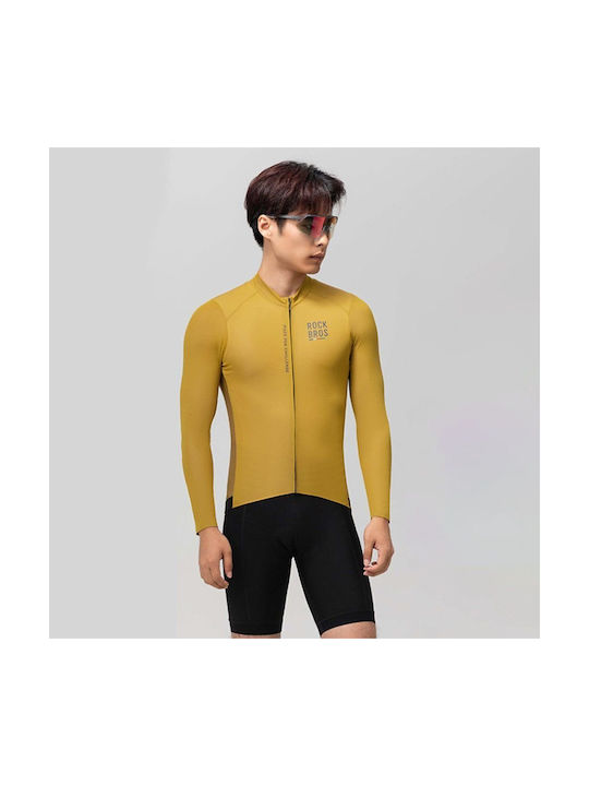 Rockbros Ανδρική Μακρυμάνικη Μπλούζα Road Bike Κίτρινη