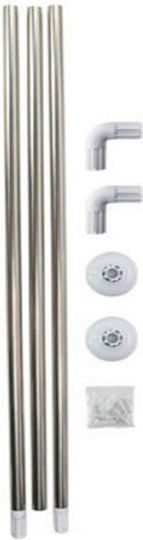 Sidirela Ъглова Върга за Душ Завеса Inox 80x80см.