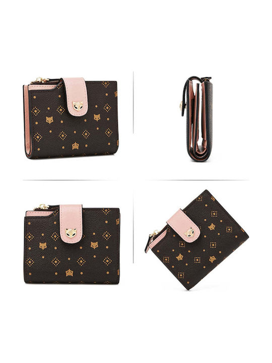 Kleines Leder Damenbrieftasche Braun