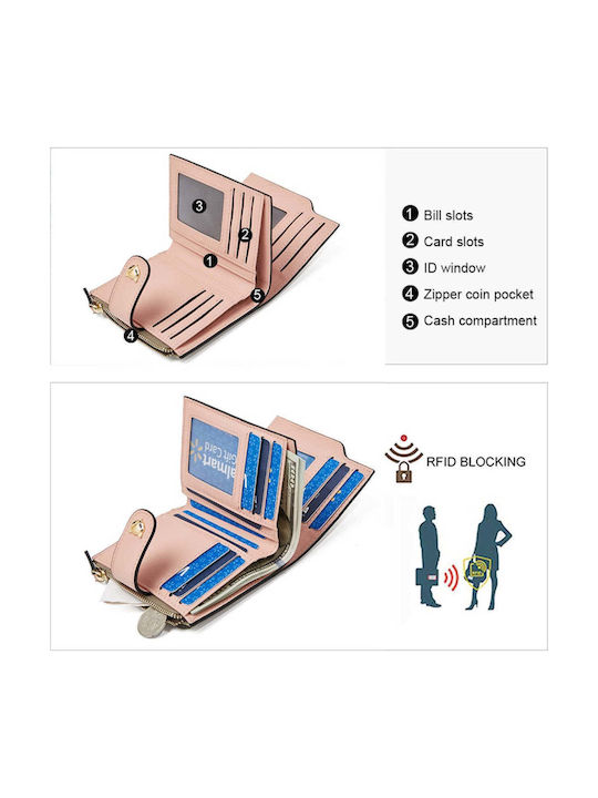 Kleines Leder Damenbrieftasche Braun