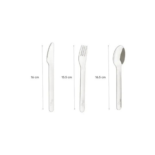 Citron Set Baby Cutlery with Case Grey 2 Pieces