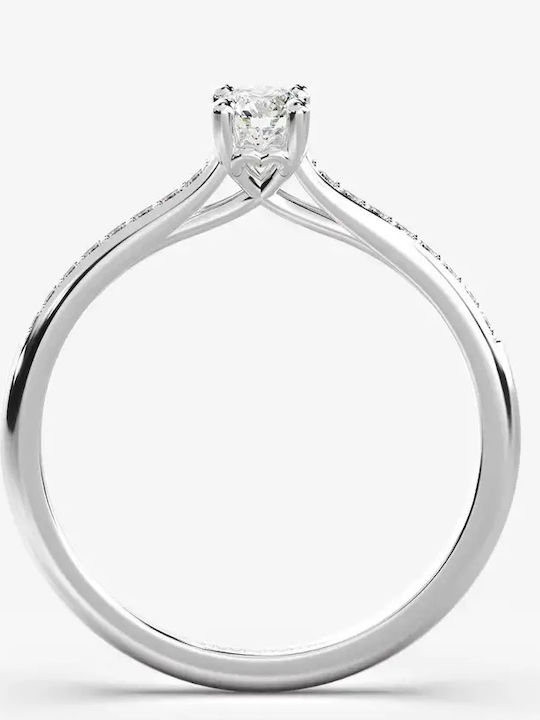 Diamond Jools Einzelner Steine Ringe aus Weißgold 18K mit Diamant