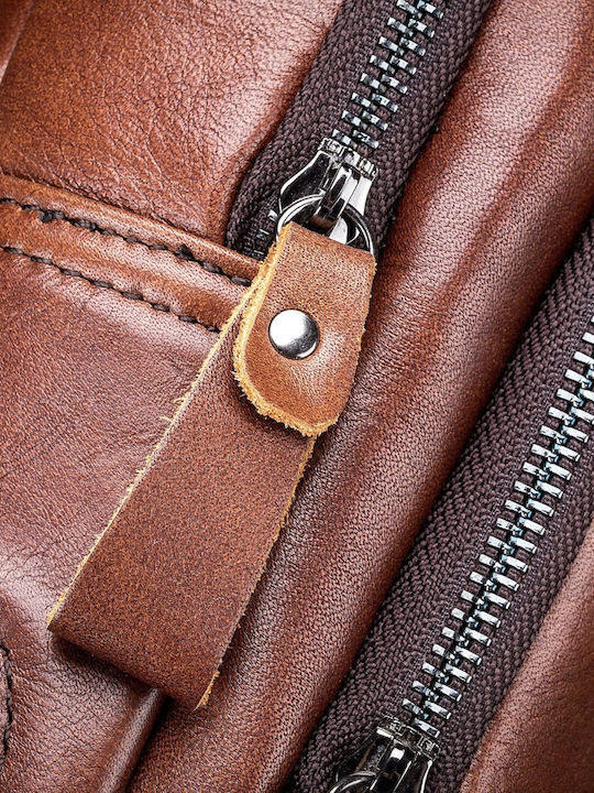 Leder Herren Tasche Schulter Crossbody Braun