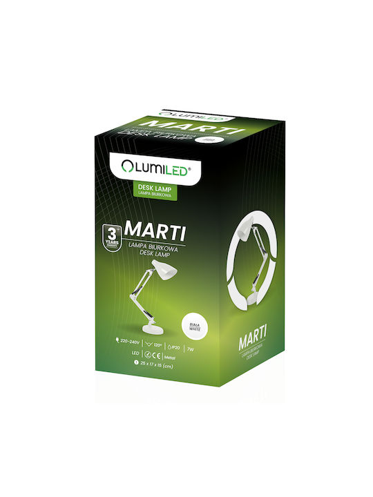 Επιτραπέζια Λάμπα Marti Led 7w Cct Ρύθμιση Ρύθμισης Λευκό Φωτιζόμενο