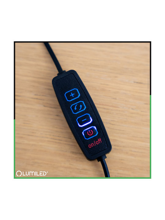 Luca 2 Μαύρη Επιτραπέζια Φωτιστική Λάμπα Led 8w Cct Επιτραπέζια Λάμπα Σχεδιασμού 3x Μεγεθυντικός Φακός