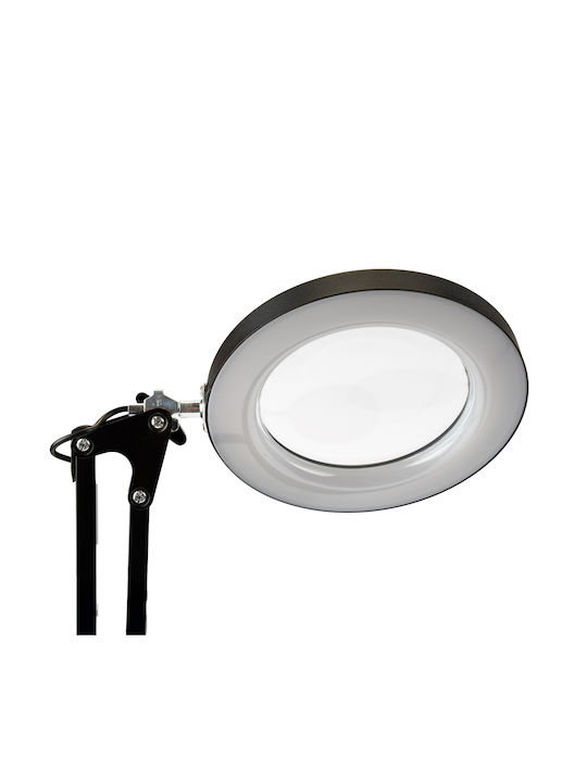 Luca 2 Μαύρη Επιτραπέζια Φωτιστική Λάμπα Led 8w Cct Επιτραπέζια Λάμπα Σχεδιασμού 3x Μεγεθυντικός Φακός