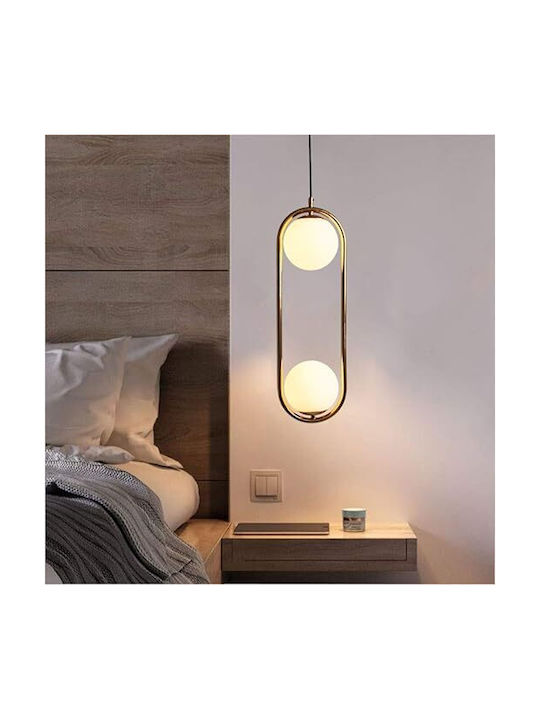 Lumină Suspendată Modernă Cablu Alb Glob Mat E27 Max 60w