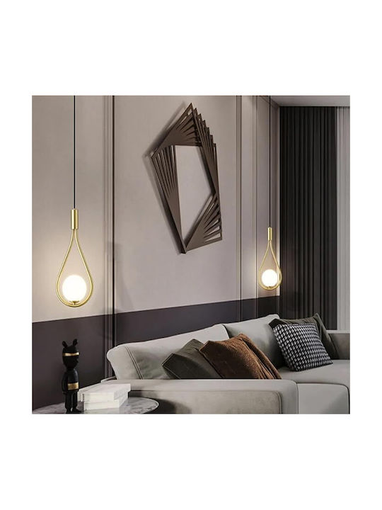 Candelabru Suspendat Cablu Auriu E14