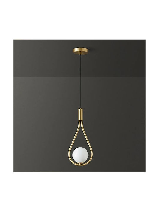 Candelabru Suspendat Cablu Auriu E14