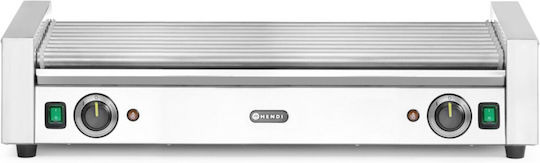 Xl Double-zone Roller Grill Warmer Hot Dog Sausages 14 Rollers 65 Cm 2000 W