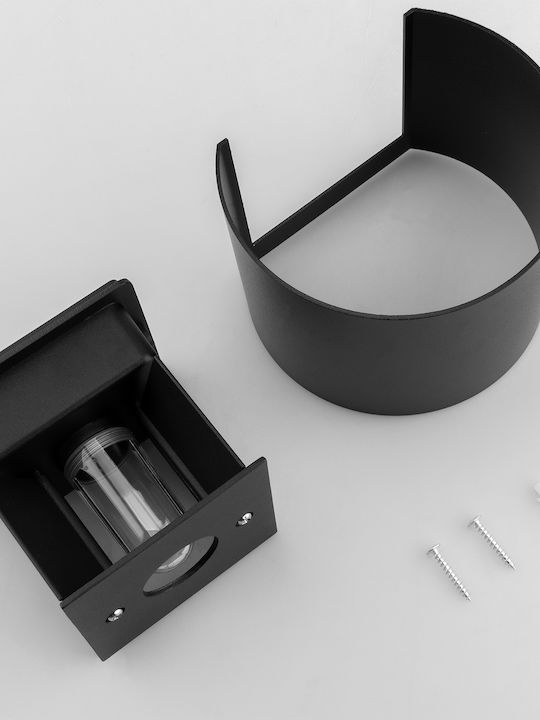Pyxis Wandmontierte Außenbeleuchtung Led G9 Reguläre Runde Basis Schwarz