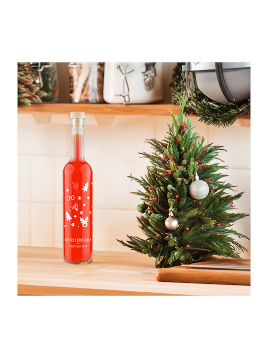 Bimberek Christmas Wooden Transparent Bottle 30cm 500ml